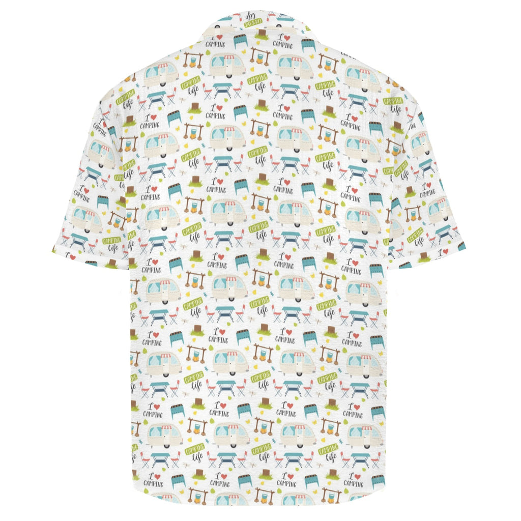 Camping Life Men's Crinkle Hawaiian Shirt