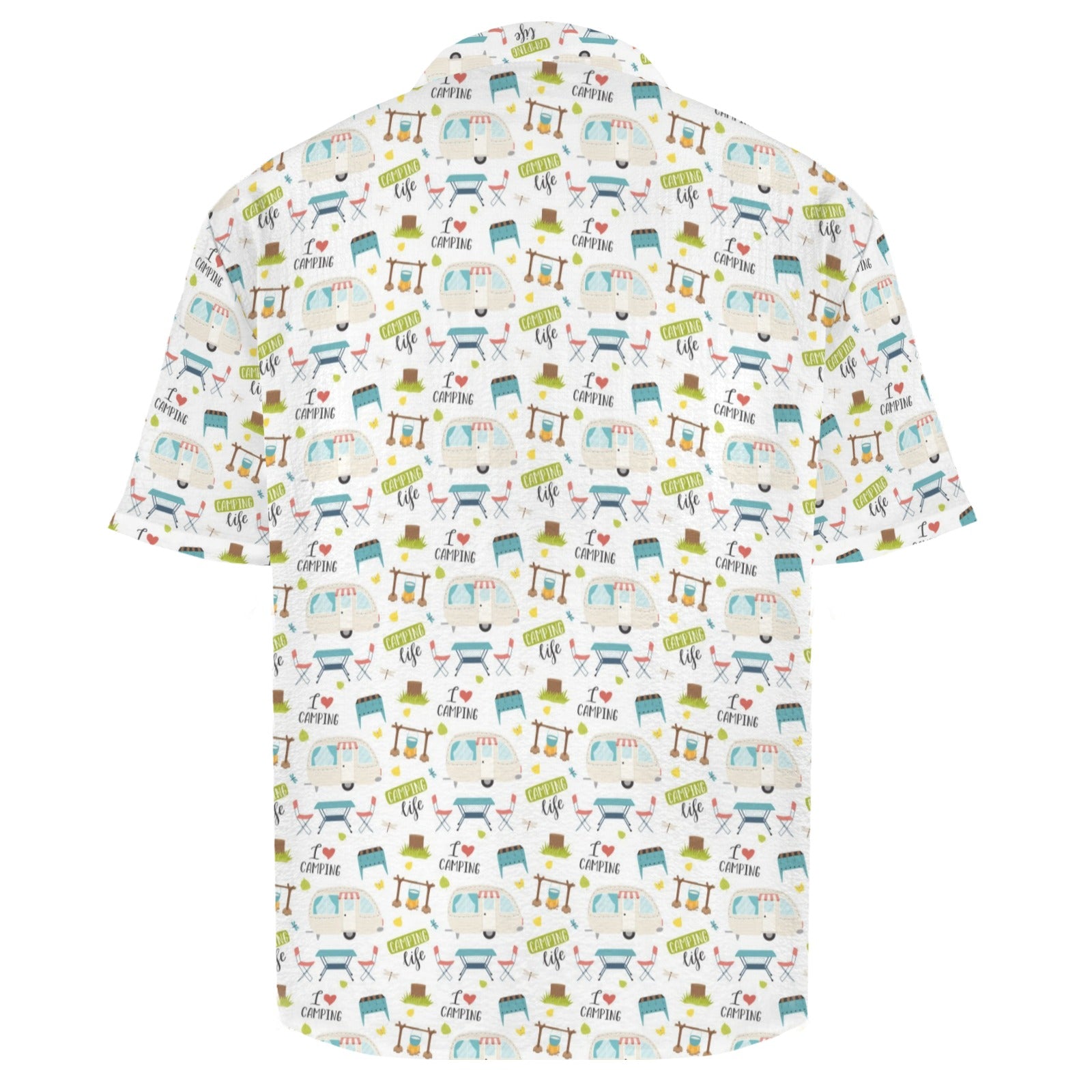 Camping Life Men's Crinkle Hawaiian Shirt