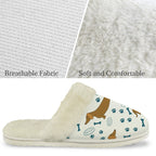 Sausage Dog Men's Fur Trim Thick-Sole Indoor Slippers Men's Fur Trimmed Slippers animal Printed Offshore