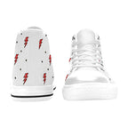Red Lightning - Men's High Top Canvas Shoes