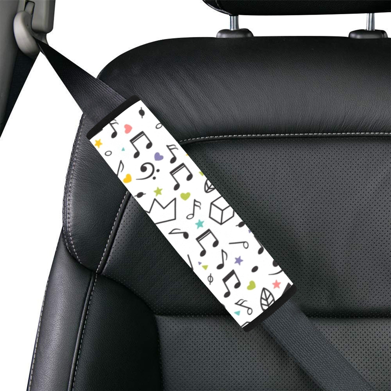Music Time Car Seat Belt Cover 7''x10'' (Pack of 2) Car Seat Belt Cover 7x10 (Pack of 2) Music Printed Offshore