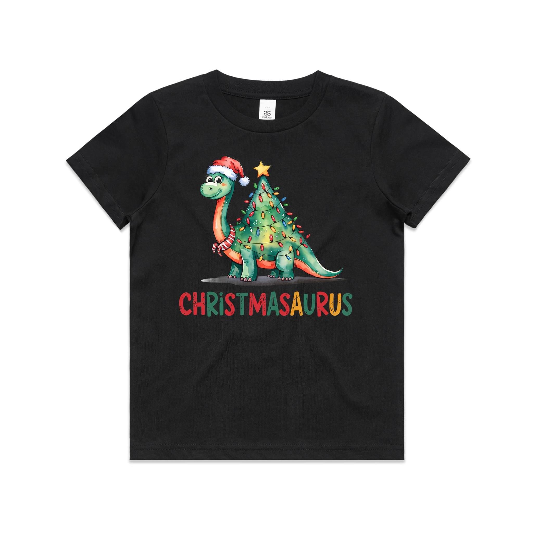 Christmasaurus, Christmas Dinosaur - Kids T-shirt