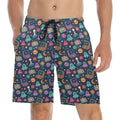 Space Arcade Men's Mid-Length Beach Shorts 5XL Men's Mid-Length Beach Shorts Games Printed Offshore Retro Sci Fi