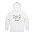 Think Positive, Maths - Mens Hoodie White Mens Hoodie Maths Positivity Printed In Australia