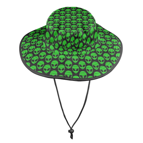 Aliens Wide Brim Bucket Hat Wide Brim Bucket Hat Printed Offshore Sci Fi