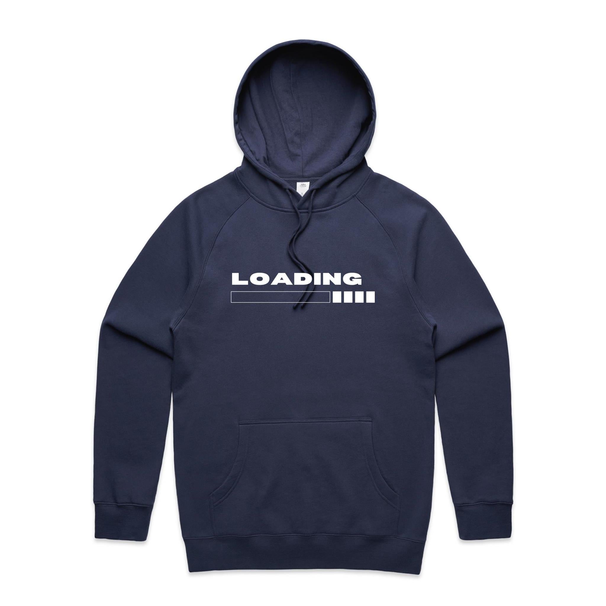 Loading - Supply Hood Midnight Blue Mens Hoodie Printed In Australia Tech