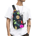 Retro Vinyl Records Chest Bag One Size Cross Body Chest Bag Music Printed Offshore Retro