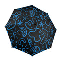 Blue Squiggle Umbrella One Size Umbrella Printed Offshore