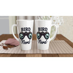 Bird Nerd - White Latte 17oz Ceramic Mug Latte Mug animal Globally Fulfilled