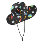 Busy Space - Wide Brim Bucket Hat Wide Brim Bucket Hat Printed Offshore Space