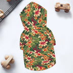 Retro Hawaiian Floral Pet Hoodie (Large Size)