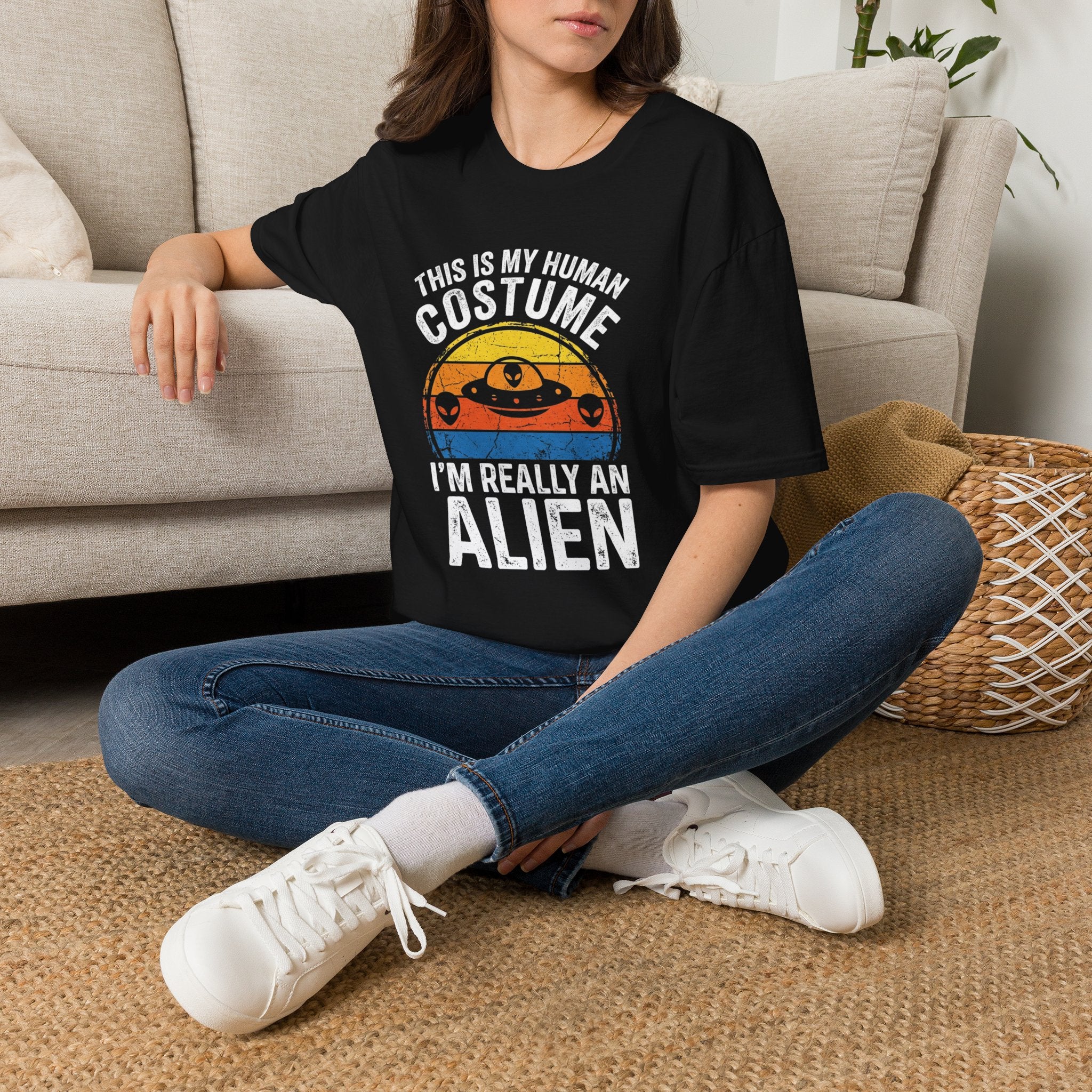 This Is My Human Costume Alien Unisex T-Shirt Unisex Adult T-shirt Globally Fulfilled Sci Fi