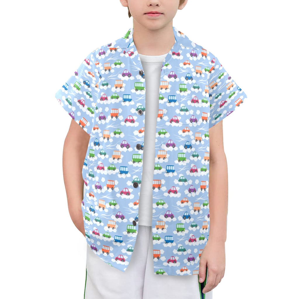 Colourful Cars Senior Kids Hawaiian Shirt