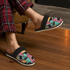 Scary Sharks Men's Fur Trim Thick-Sole Indoor Slippers Men's Fur Trimmed Slippers animal Ocean Printed Offshore