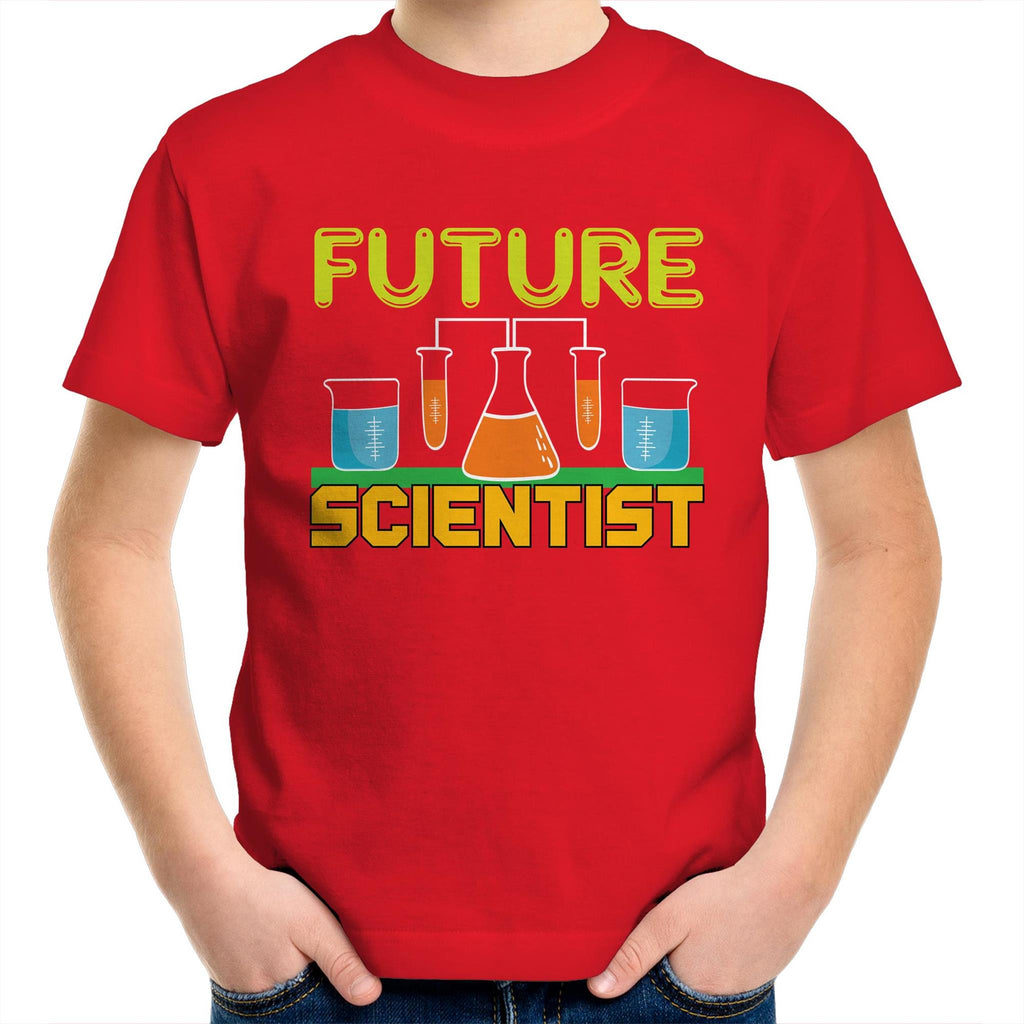 Future Scientist - Kids Youth T-Shirt Red Kids Youth T-shirt Printed In Australia Science