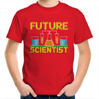 Future Scientist - Kids Youth T-Shirt Red Kids Youth T-shirt Printed In Australia Science