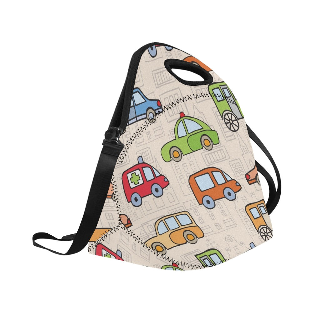 Kids Cars - Neoprene Lunch Bag Neoprene Lunch Bag Printed Offshore