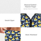 Rubber Ducks On Dark Women's Windbreaker Short Set