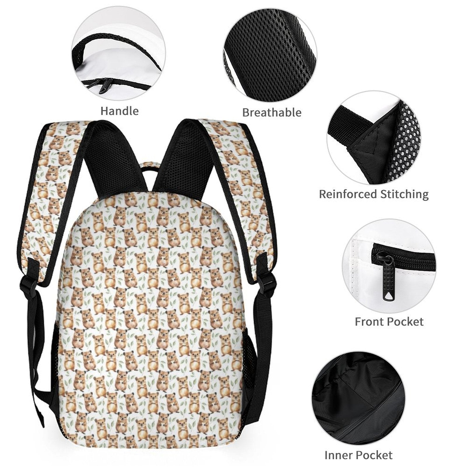 Quokkas Backpack, Lunch Bag & Pencil Case Set