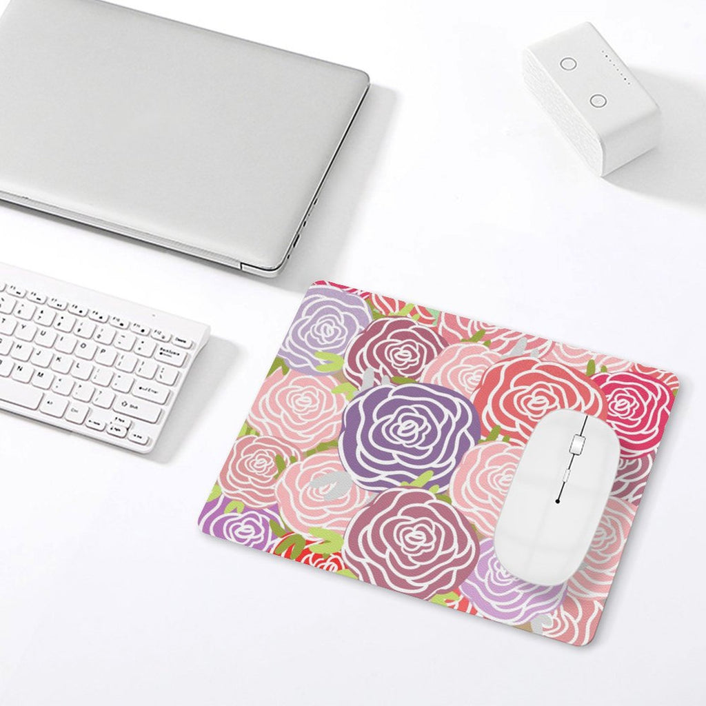 Abstract Roses Leather Mouse Pad Leather Mouse Pad Plants Printed Offshore