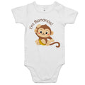 Monkey, I'm Bananas - Baby Bodysuit White Baby Bodysuit Printed In Australia