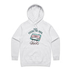 Music Feeds The Soul, Cassette Tape - Womens Hoodie White Marle Womens Hoodie Music Printed In Australia
