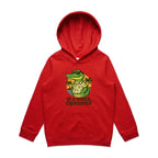 In A While, Crocodile Kid's AS Colour Hoodie Red Kids Hoodie animal Printed In Australia