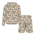 Lots Of Cats Men's Lightweight Sun Hoodie & Shorts Set Men's Lightweight Sun Hoodie & Shorts animal Printed Offshore