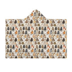 Lots Of Cats Kids Hooded Blanket 100cm x 130cm Kids Hooded Blanket animal Printed Offshore
