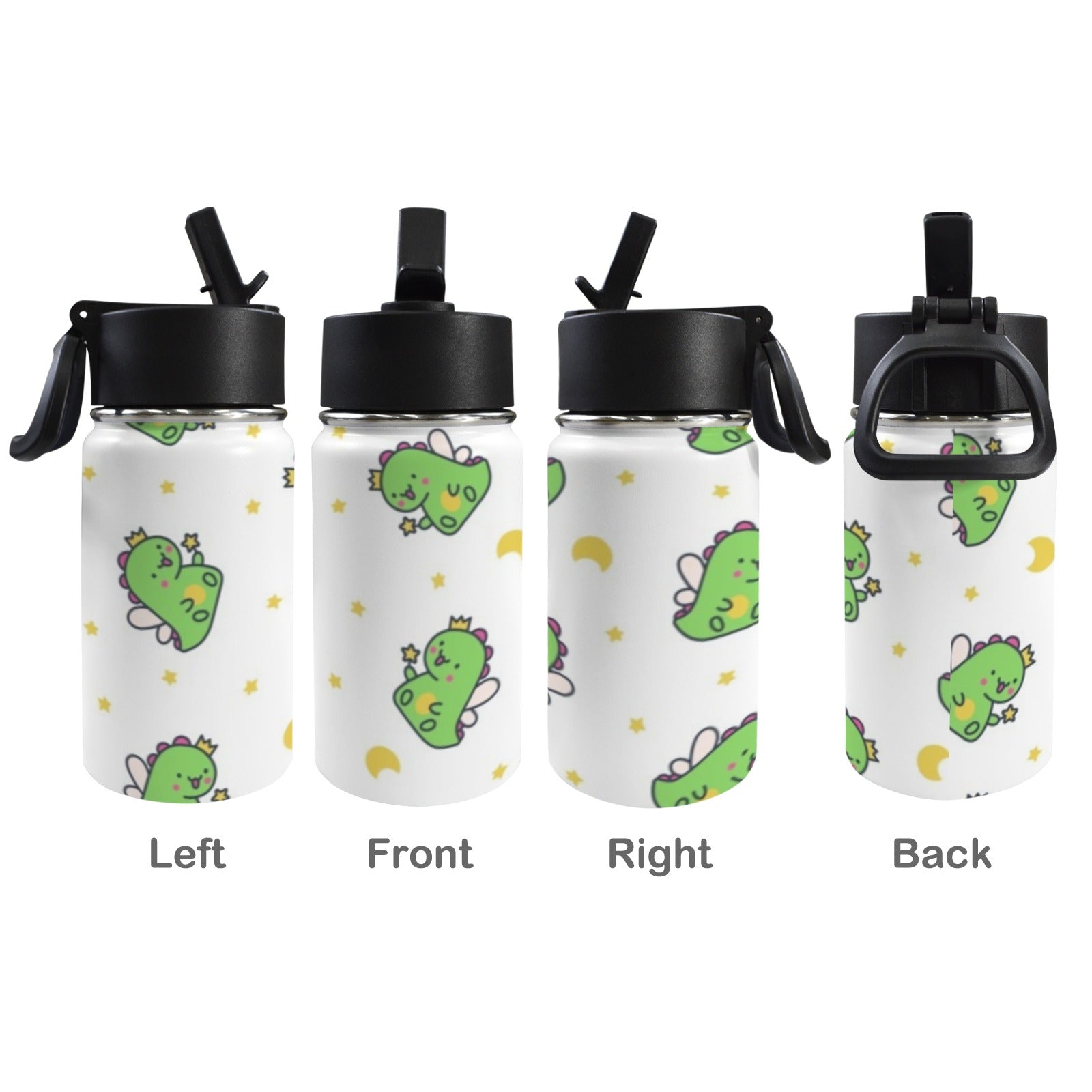 Dinosaur Fairy 12oz Kids Water Bottle with Straw Lid