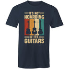 It's Not Hoarding If It's Guitars - Mens T-Shirt Navy Mens T-shirt Music Printed In Australia