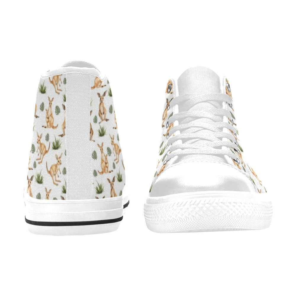 Kangaroos Men's High Top Canvas Shoes Men's Classic High Top Canvas Shoes animal Australia Printed Offshore