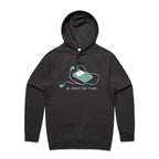 All About The Music, Earbuds - Mens Hoodie Coal Mens Hoodie Music Printed In Australia