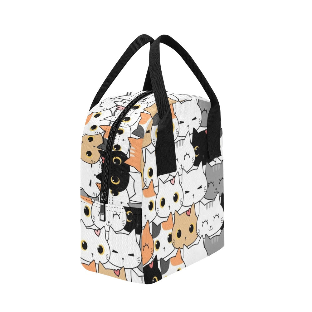 Cute Cartoon Cats - Zipper Lunch Bag Zipper Lunch Bag Printed Offshore