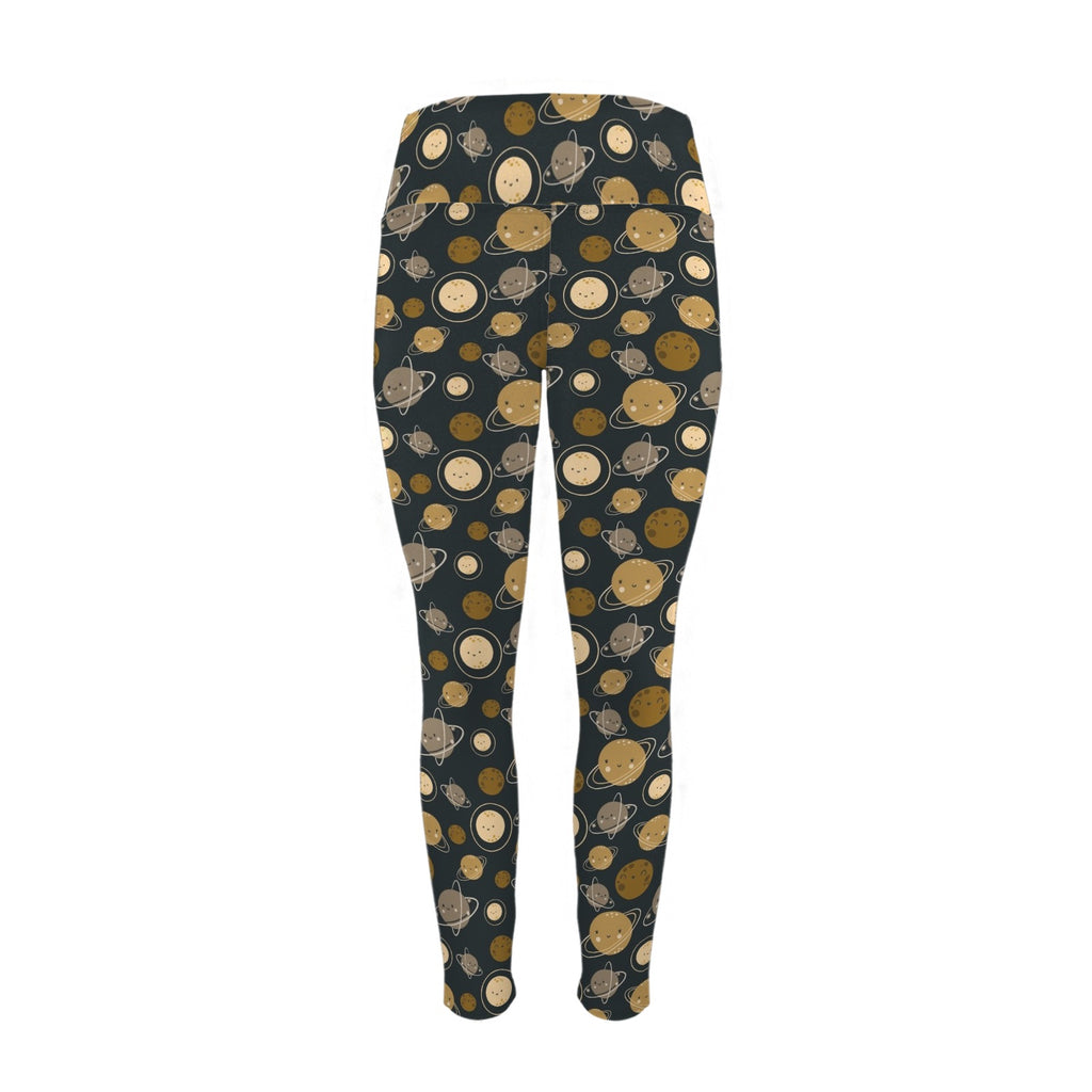 Planets Women's High Waist Pockets Yoga Leggings Women's High Waist Pockets Yoga Leggings Printed Offshore Space