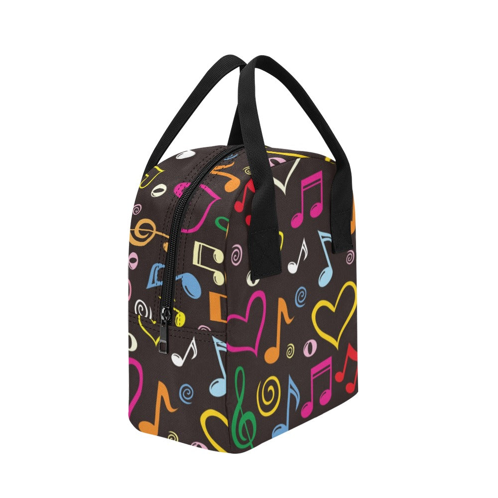 Musical Notes - Zipper Lunch Bag Zipper Lunch Bag Printed Offshore