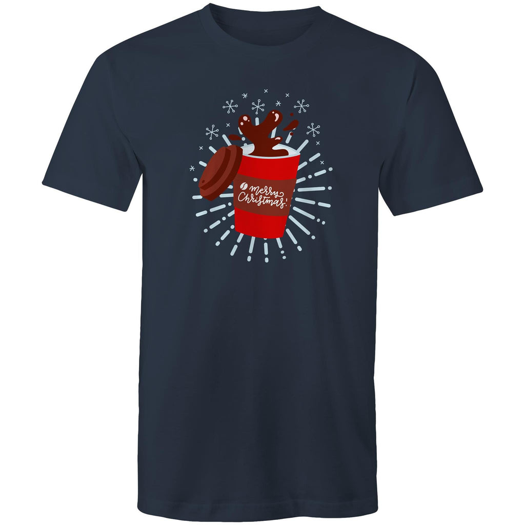 Christmas Coffee - Mens T-Shirt Navy
