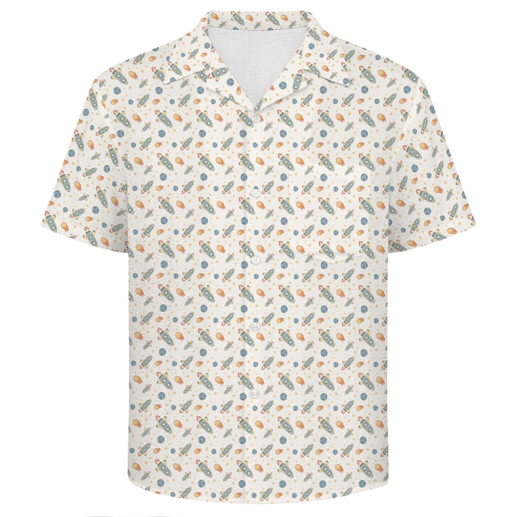 Rockets Men's Crinkle Hawaiian Shirt