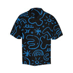 Blue Squiggle - Mens Hawaiian Shirt