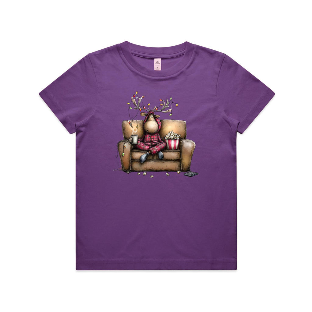 Reindeer, Christmas Movies Watching T-shirt - Kids T-shirt