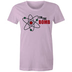 Atom, I'm The Bomb - Womens T-shirt Lavender Womens T-shirt Printed In Australia Science
