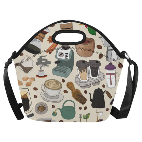 All The Coffee - Neoprene Lunch Bag One Size Neoprene Lunch Bag Printed Offshore