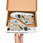 All The Coffee - Men's High Top Canvas Shoes