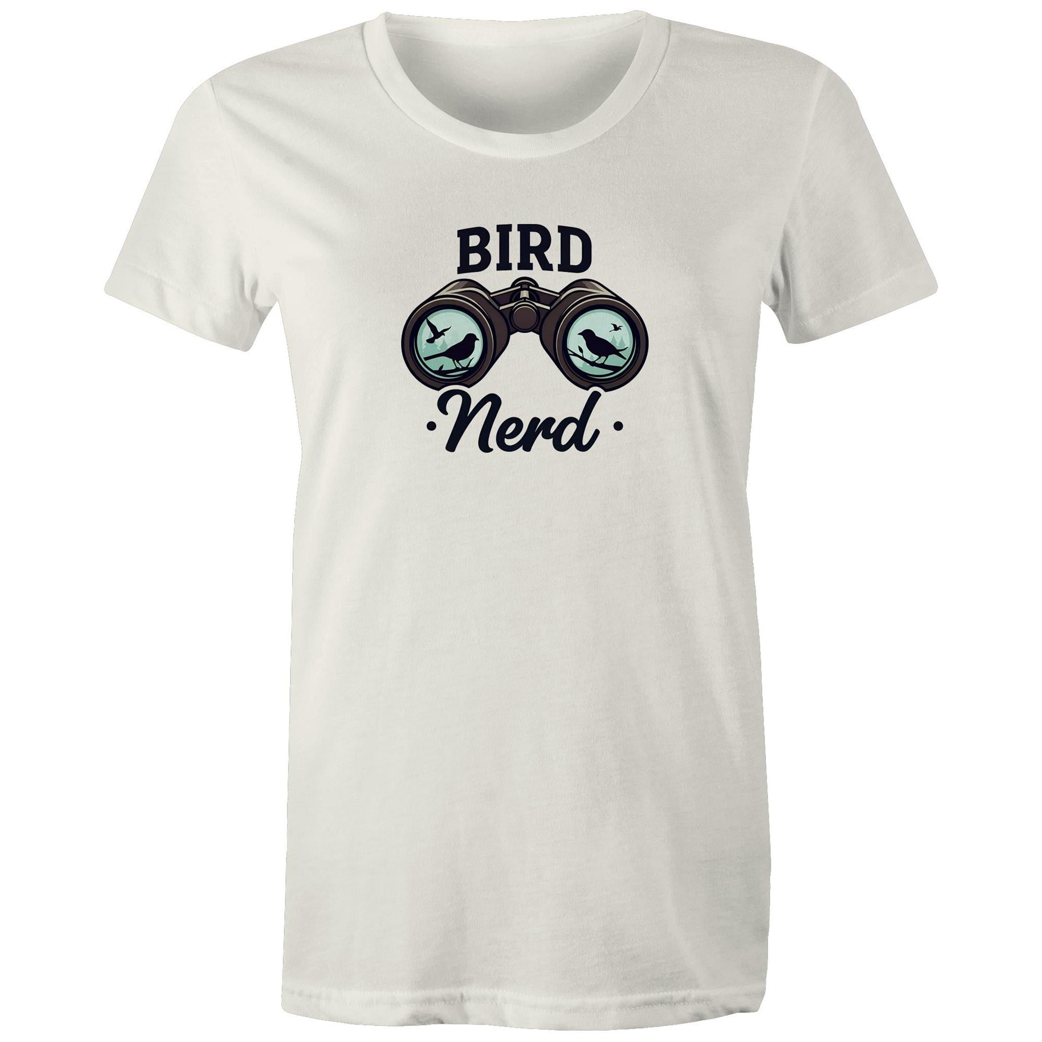 Bird Nerd - Womens T-shirt Natural Womens T-shirt animal Printed In Australia