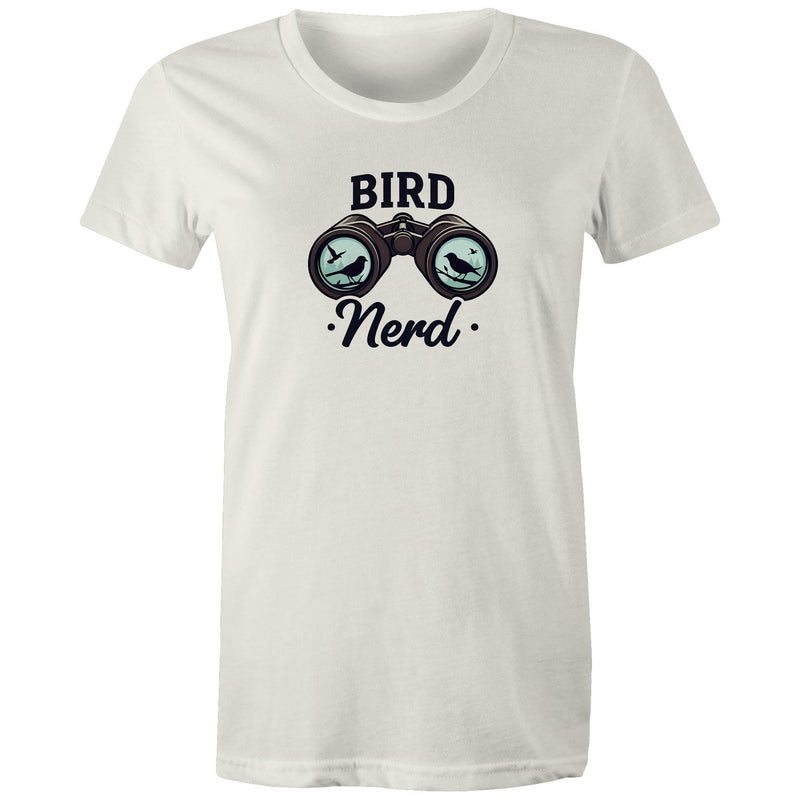 Bird Nerd - Womens T-shirt Natural Womens T-shirt animal Printed In Australia