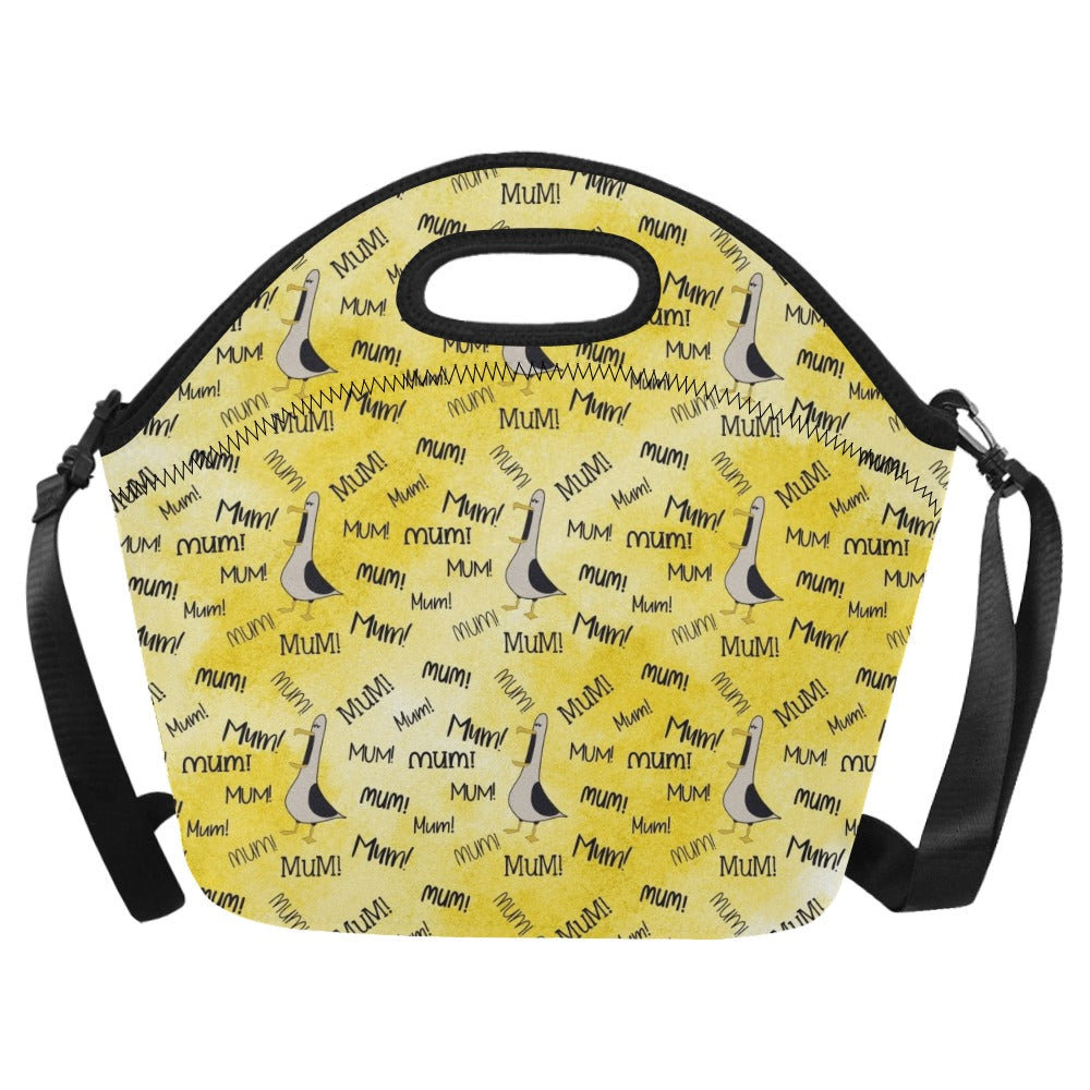 Seagull Mum - Neoprene Lunch Bag/Large (Model 1669) One Size Neoprene Lunch Bag animal Mum Printed Offshore