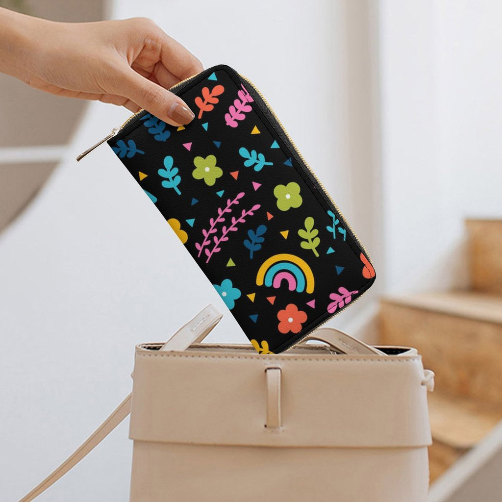 Rainbows and Flowers - PU Leather Wallet