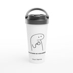 Personalised - Be As Strong As Your Espresso - White 15oz Stainless Steel Travel Mug Default Title Personalised Travel Mug Coffee Globally Fulfilled