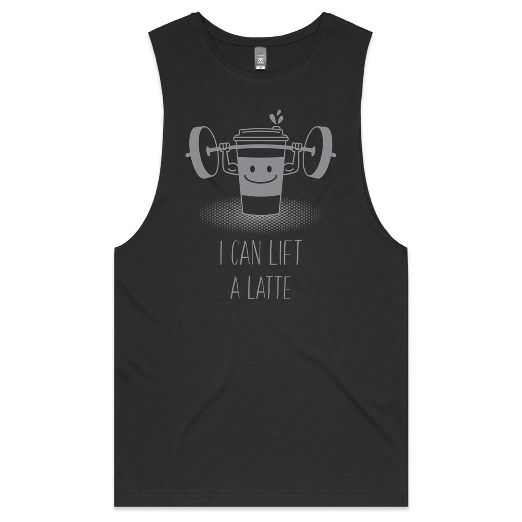I Can Lift A Latte, Coffee - Tank Top Tee Coal Drop Arm Tank Top Fitness Printed In Australia