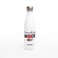 Personalised - Teacher Mode On - White 17oz Stainless Steel Water Bottle Default Title Personalised Water Bottle customise Globally Fulfilled personalise Teacher